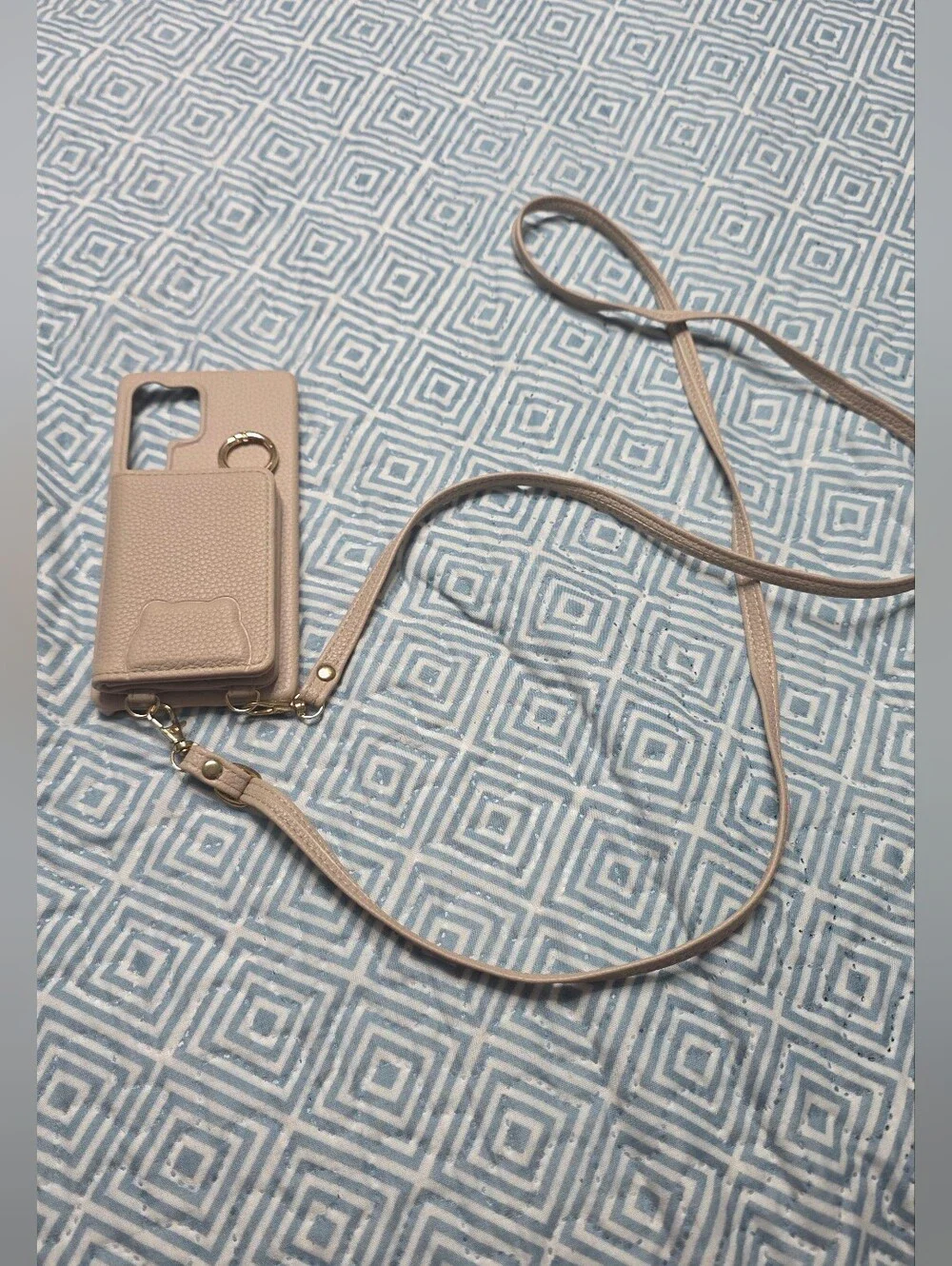Neutral Beige Crossbody Phone Case with Strap